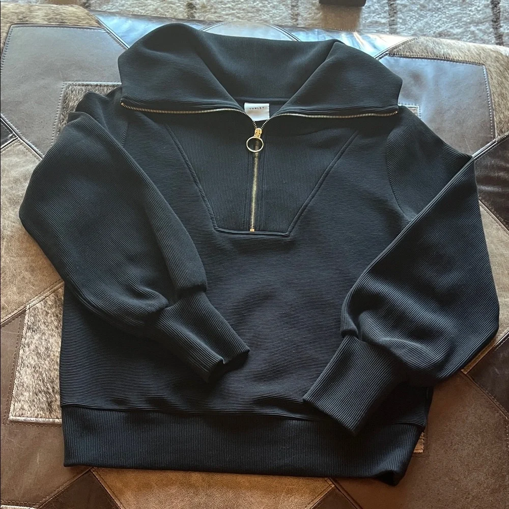 Varley Vine Half Zip Ottoman Rib Pullover with Gold Accents - Picture 4 of 9